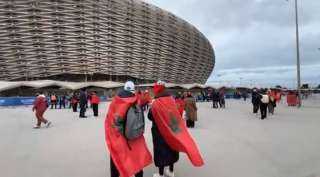 توافد الجماهير المغربية على ملعب مباراة المغرب وجزر القمر بالرباط