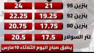 زيادة أسعار البنزين والغاز والسولار