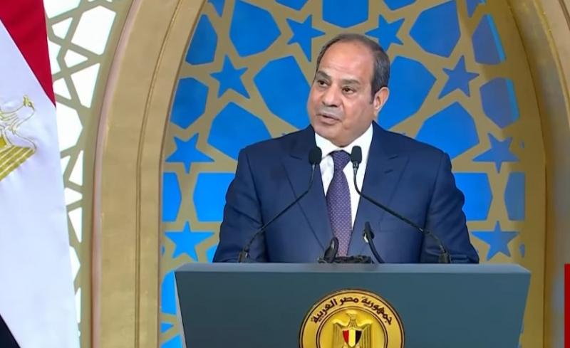 الرئيس عبد الفتاح السيسي خلال الاحتفال بذكرى المولد النبوي الشريف