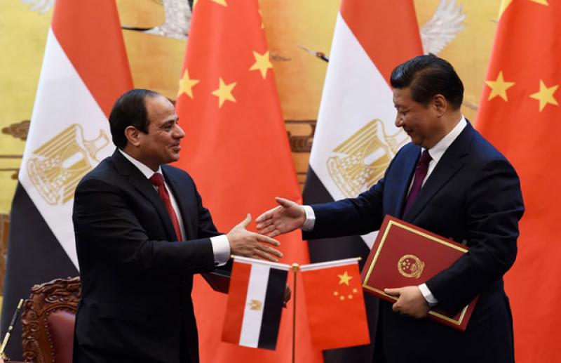 الرئيس الصيني شي جين بينج مع الرئيس عبد الفتاح السيسي