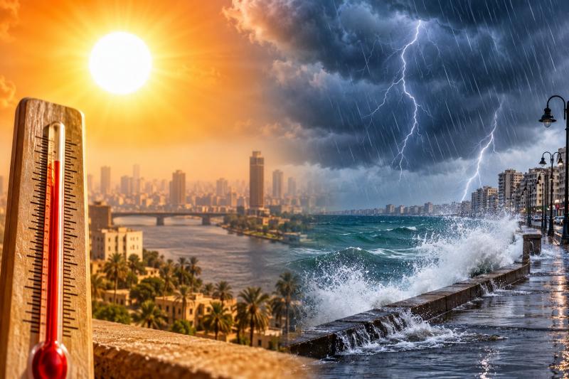 أمطار رعدية وحرارة 45 درجة.. مفاجآت الطقس تضرب عدة مناطق اليوم الخميس