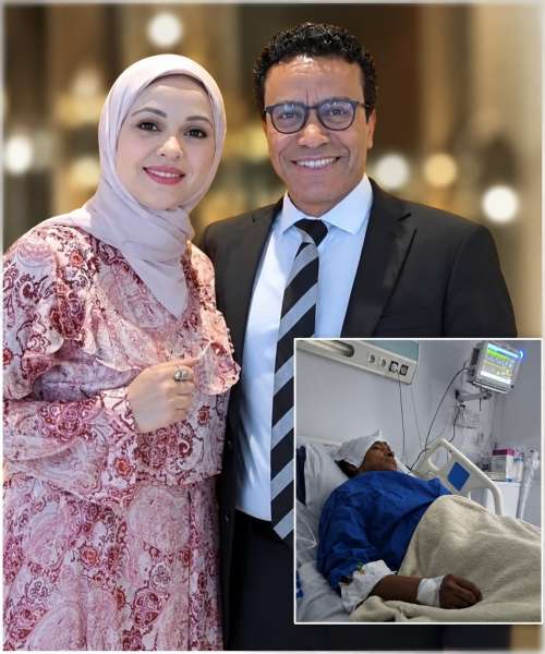 الفنان سامح حسين وزوجتة