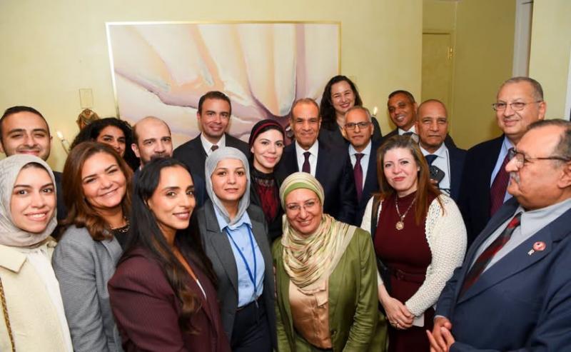 بدر عبد العاطي يلتقي المصريين العاملين بالأمم المتحدة