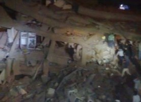 العقار المنهار بمنيا القمح
