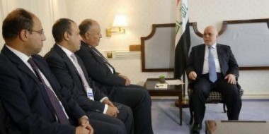 وزير الخارجية سامح شكرى يلتقى حيدر العبادى 