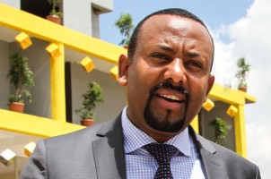A picture taken on September 26, 2017, shows Abiy Ahmed, Chairman of Oromo Peoples` Democratic Organization (OPDO). Ethiopia`s ruling coalition on March 27 elected as leader Abiy Ahmed, from the country`s largest ethnic group the Oromo, paving the way for him to become prime minister, state media reported. / AFP PHOTO / Samuel Gebru