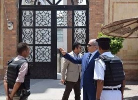 مدير أمن الأحمر يتفقد تامين الكنائس