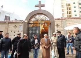 مدير أمن مطروح يتابع تأمين الكنائس